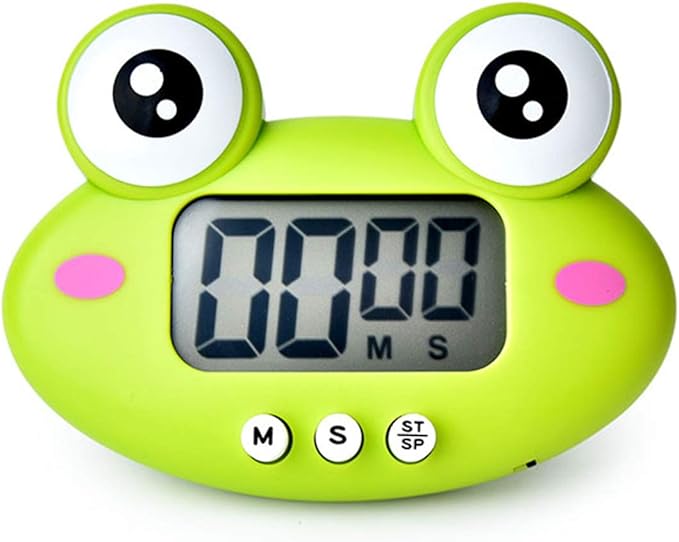 Kitchen Timer, Cute Cartoon Animal Countdown Timer, Digital Cooking with Magnetic, LCD Large-Screen Visual Clock, Hangable Alarm Clock with Stand,for Cooking Bake Sport Game (Timer-QW)