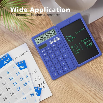 Desk Calculator with Erasable LCD Notepad Calculators ROATEE Desktop Basic Calculators for Middle School Cute Pocket Solar Calculator Office Desk Accessories Supplies Home Office Essential Big Button