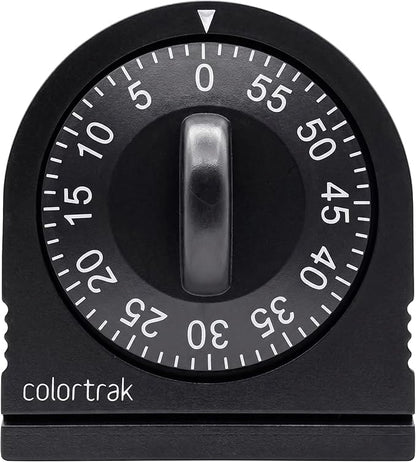 60 Minute Wind Up Timer, Visual Mechanical Timer, from 0 to 60 Minutes, for Kitchen, Hair Color Processing, Tanning Time, Kids' Home and Classroom Activities or Timeouts, Black