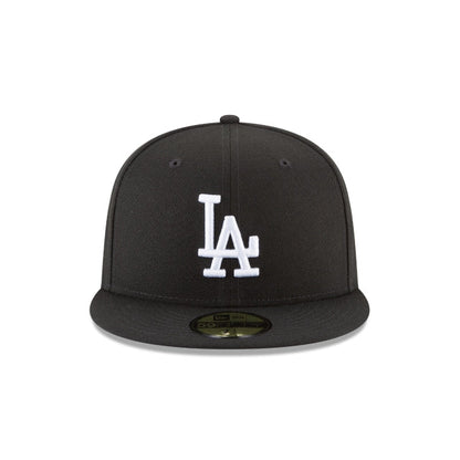 Los Angeles Dodgers Black and White Basic 59FIFTY Fitted Hat