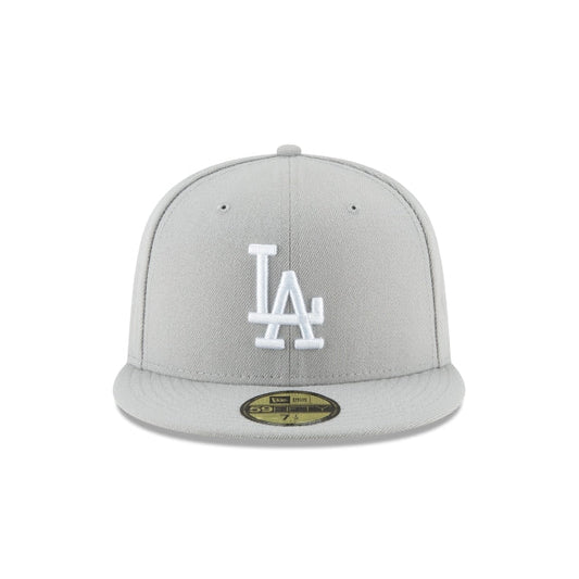 Los Angeles Dodgers Gray Basic 59FIFTY Fitted Hat