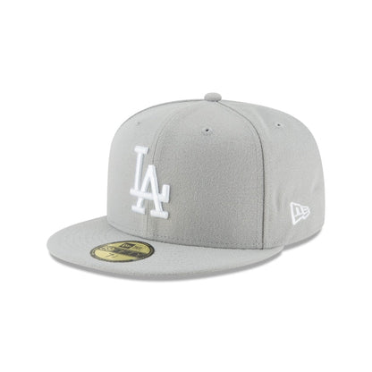 Los Angeles Dodgers Gray Basic 59FIFTY Fitted Hat